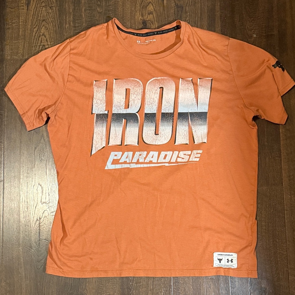 Under Armour Men's Orange 'Iron Paradise' Tee